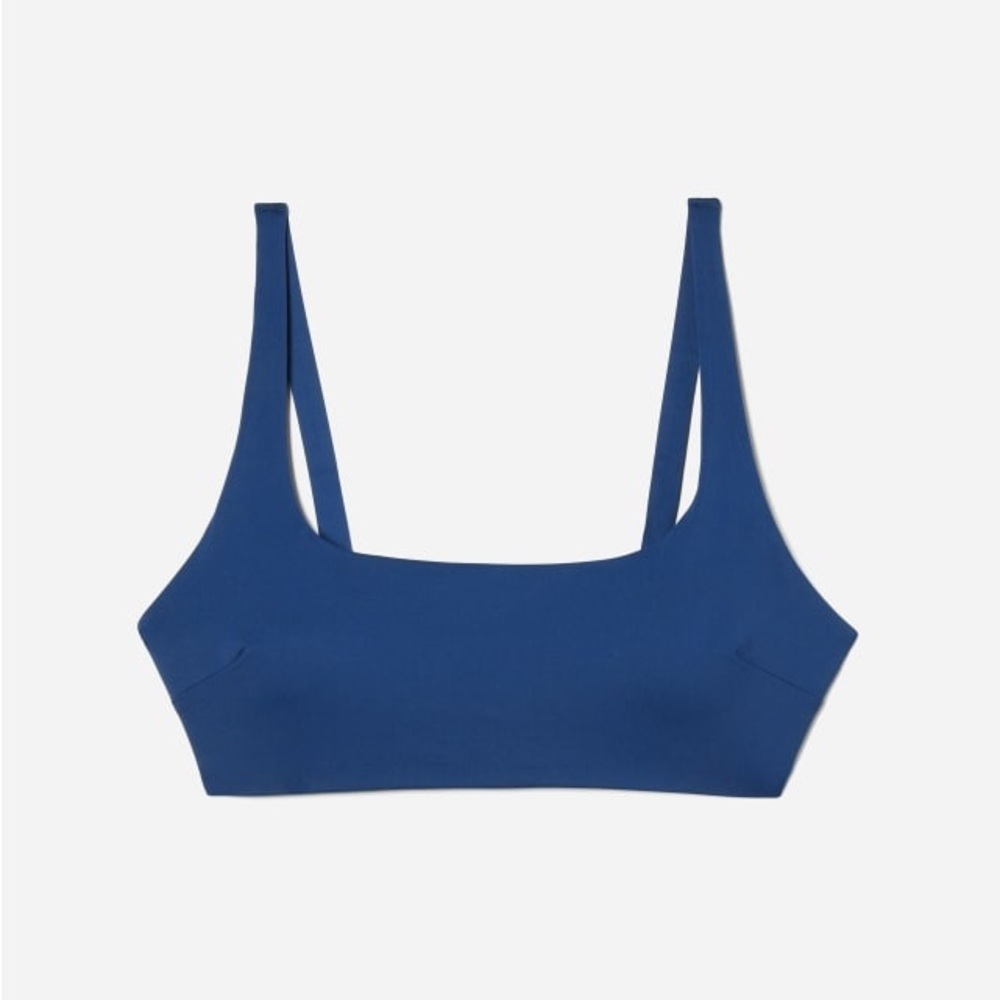 (BN32) Everlane Blue The Square-Neck Bikini Top ONLY, Size Large, NWT - Picture 6 of 8